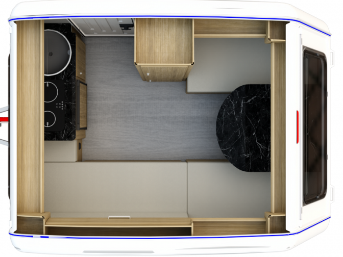 Niewiadow Wohnwagen N126E Grundriss