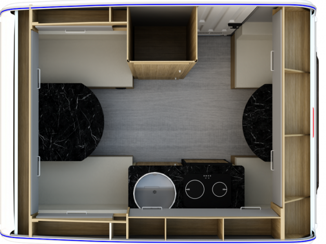 Niewiadow Wohnwagen N126N Grundriss Tag